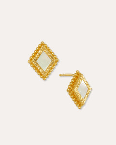 Stephanie Yeboah Adwoa Mother of Pearl Stud Earrings | Sustainable Jewellery by Ottoman Hands