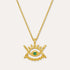 Stephanie Yeboah Abode Santann Eye Pendant Necklace - Green | Sustainable Jewellery by Ottoman Hands