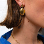Desiree Hammered Drop Stud Earrings | Sustainable Jewellery by Ottoman Hands