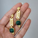 Shahrzad Emerald Drop Earrings