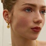 Hammered Heart Stud Earrings | Ottoman Hands Jewellery
