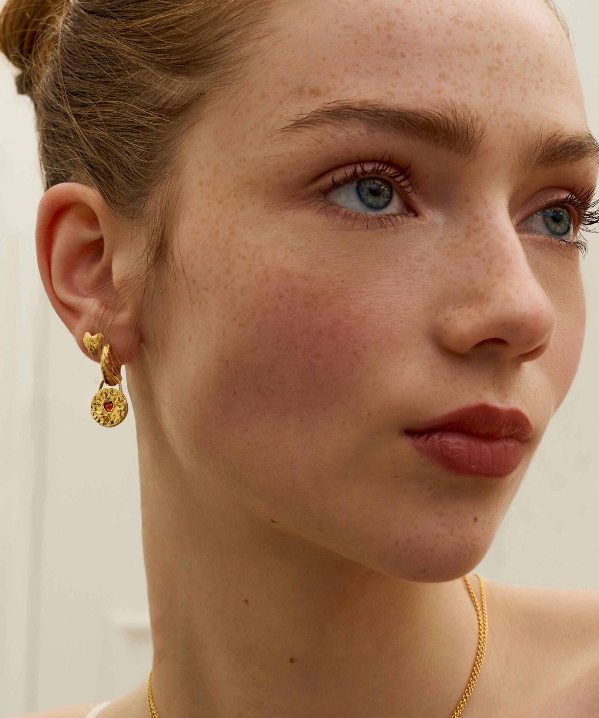 Hammered Heart Stud Earrings | Sustainable Jewellery by Ottoman Hands