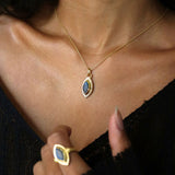 Marquise Labradorite Pendant Necklace