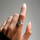 Marquise Labradorite Stacking Ring