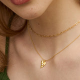 Evil Eye Heart Pendant Necklace - Gold | Ottoman Hands