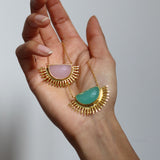 Sunrise Rose Quartz Pendant Necklace