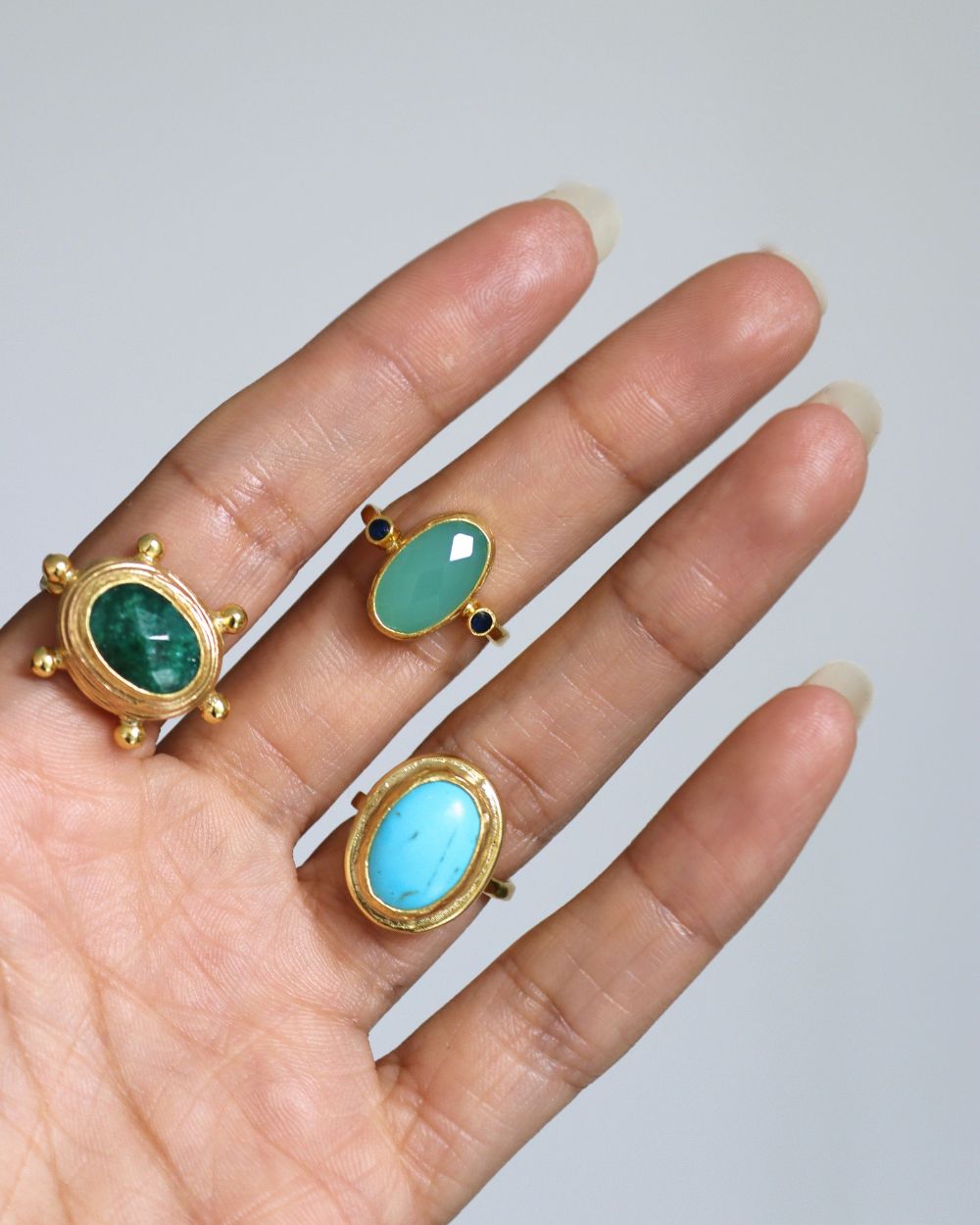 Turquoise Cocktail Ring | Sustainable Jewellery by Ottoman Hands