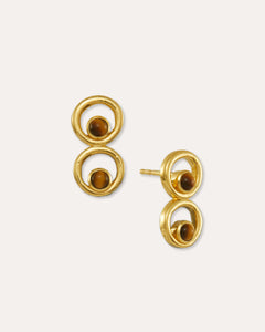 Stephanie Yeboah Mate Masie Tiger's Eye Stud Earrings | Sustainable Jewellery by Ottoman Hands