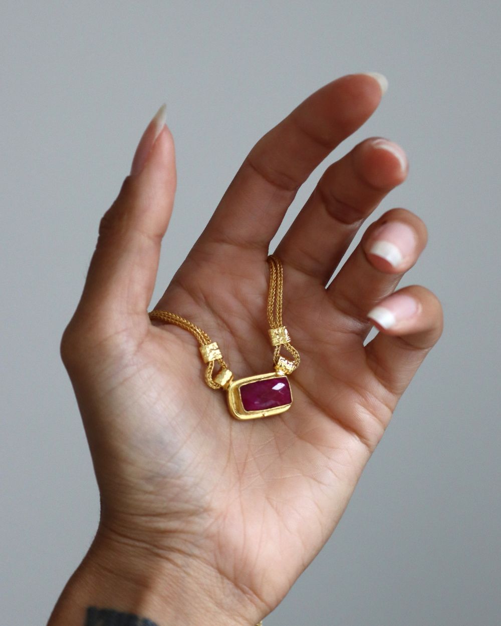 Ruby Chain Necklace | Sustainable Jewellery by Ottoman Hands