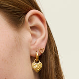 Outline Heart Stud Earrings | Sustainable Jewellery by Ottoman Hands