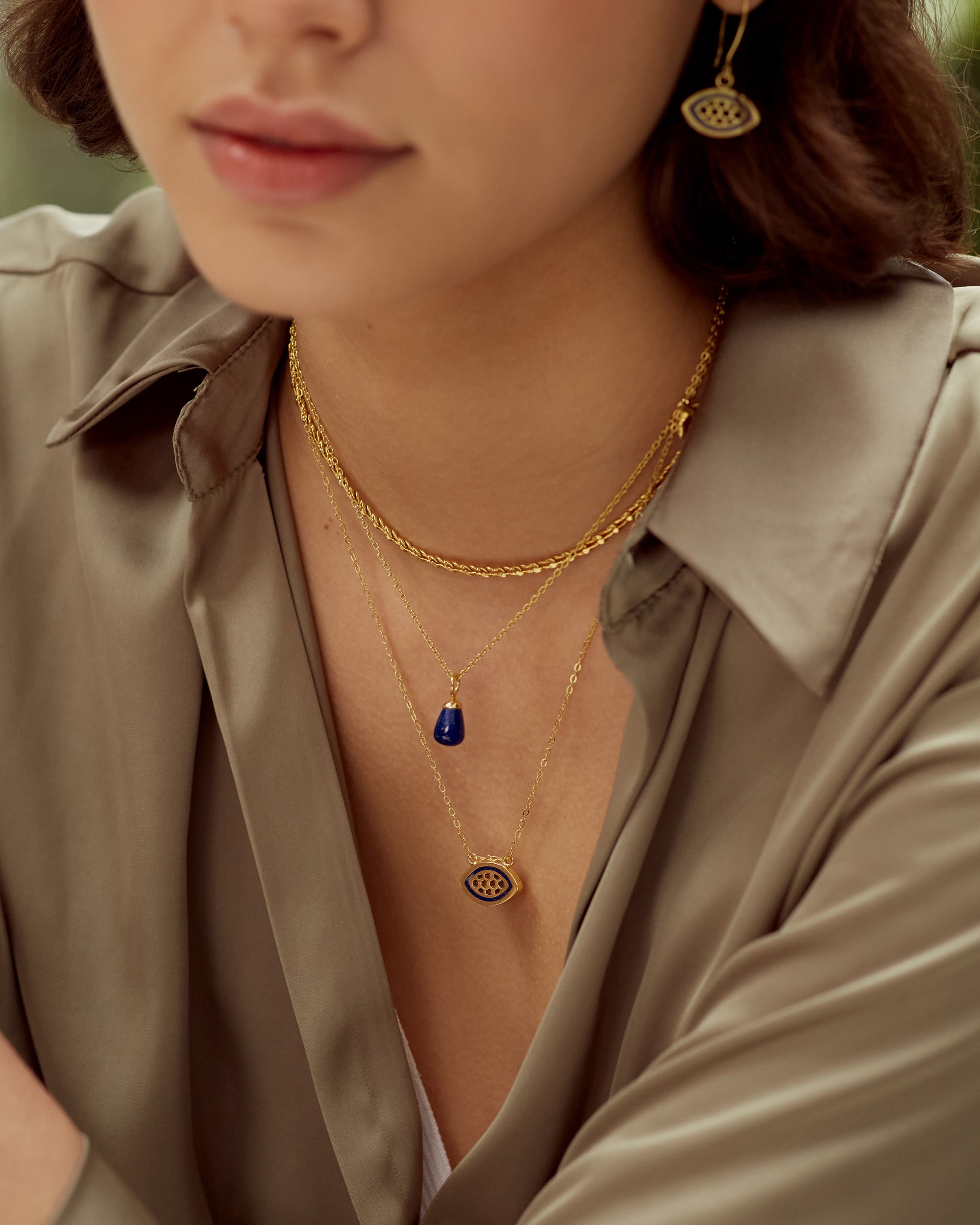 Lamia Evil Eye Pendant Necklace | Sustainable Jewellery by Ottoman Hands