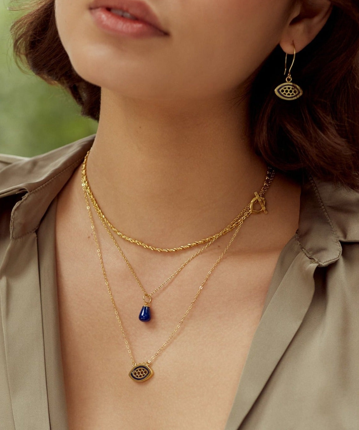 Lamia Evil Eye Pendant Necklace | Sustainable Jewellery by Ottoman Hands