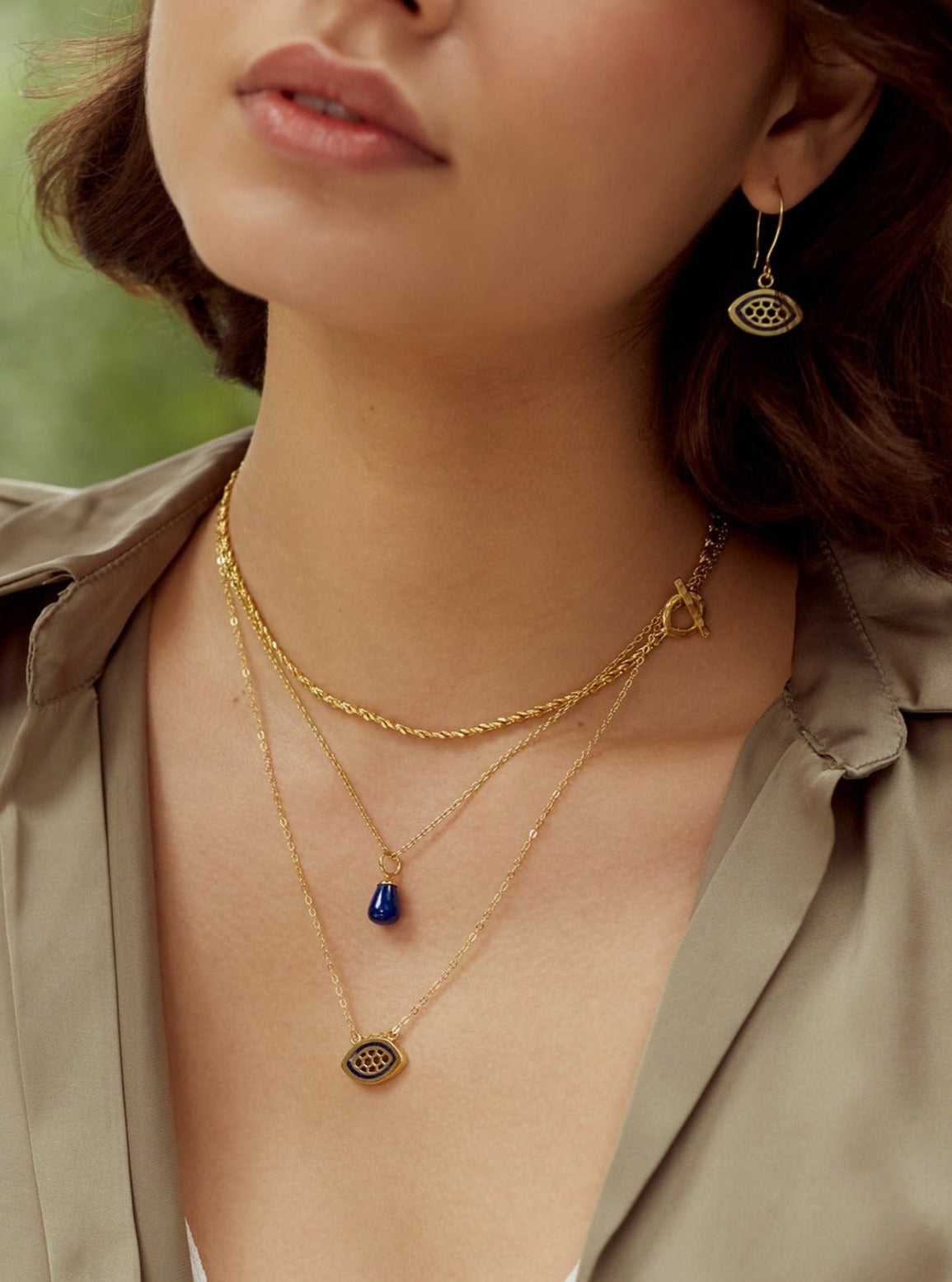 Lamia Evil Eye Pendant Necklace | Sustainable Jewellery by Ottoman Hands