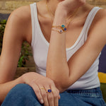 Alara Navy Evil Eye Ring | Sustainable Jewellery by Ottoman Hands