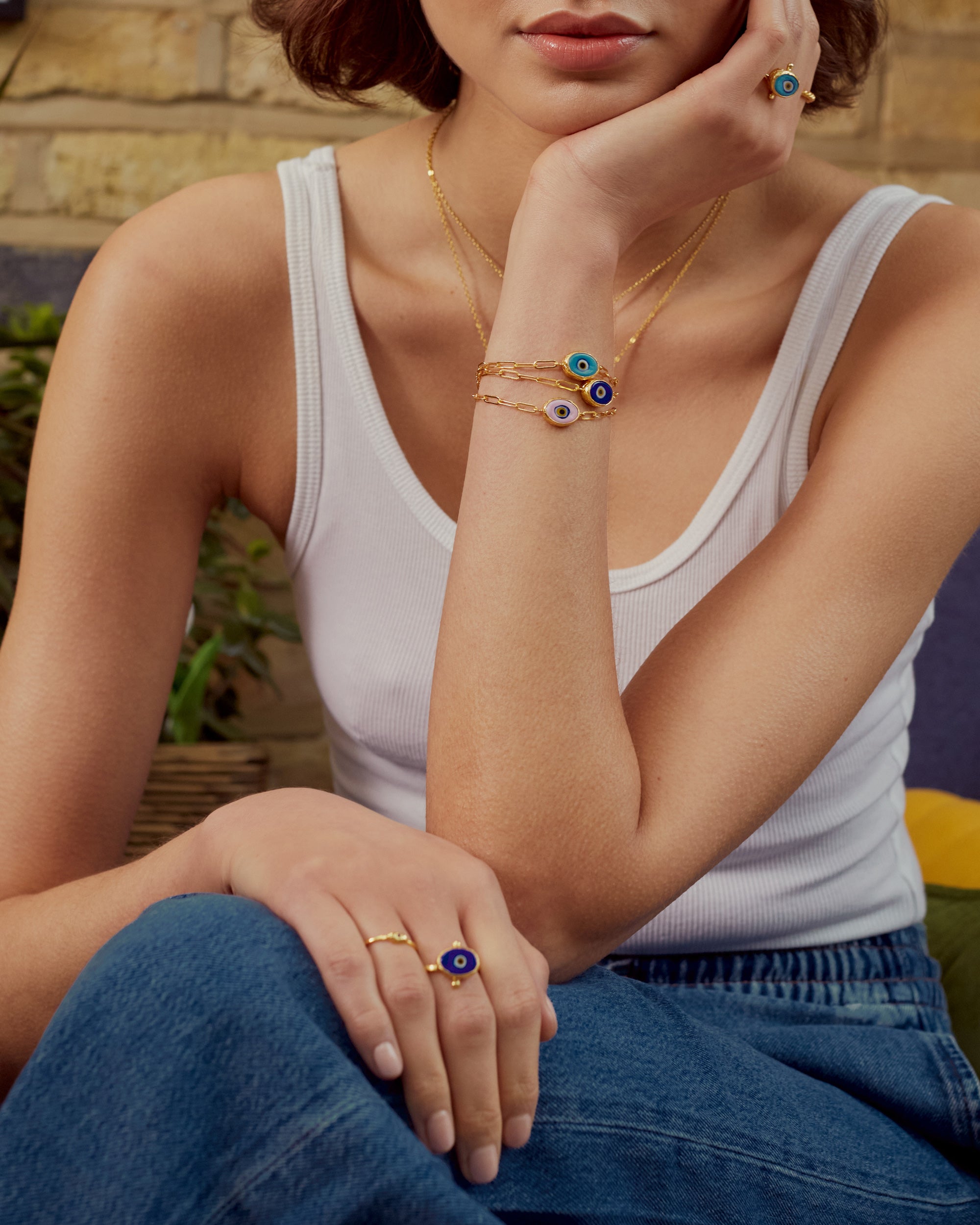 Alara Navy Evil Eye Ring | Sustainable Jewellery by Ottoman Hands