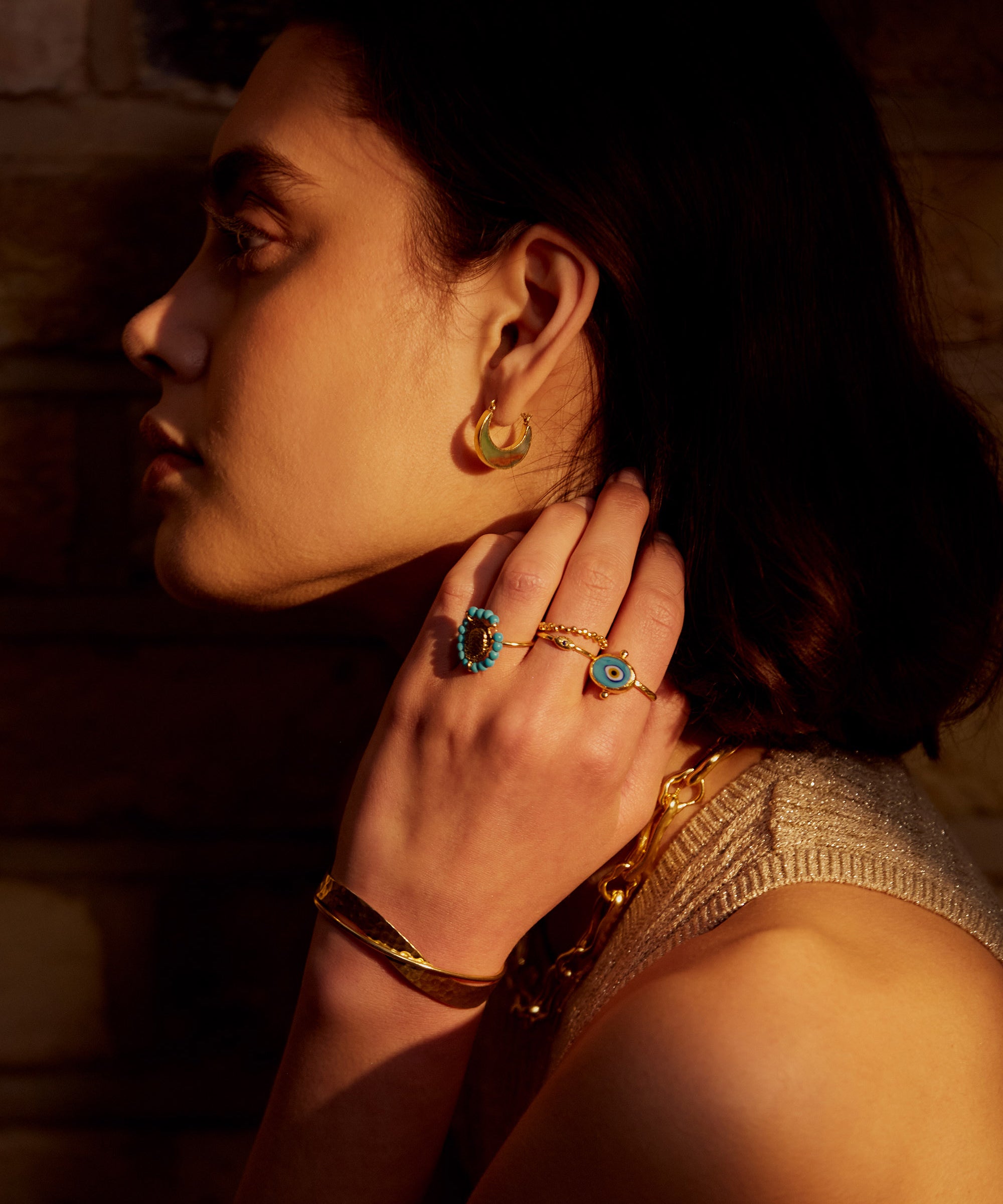 Alara Blue Evil Eye Ring | Sustainable Jewellery by Ottoman Hands