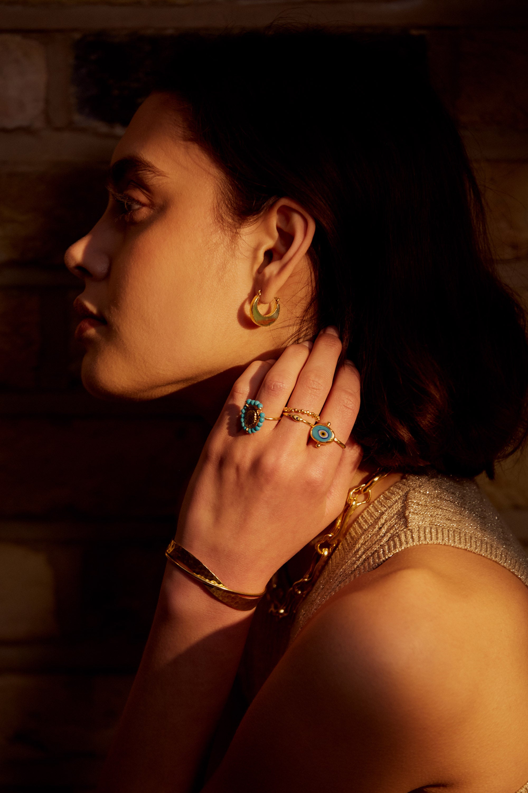 Alara Blue Evil Eye Ring | Sustainable Jewellery by Ottoman Hands