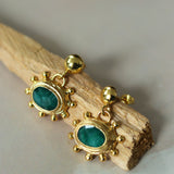 Zand Emerald Drop Earrings