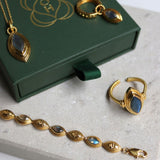 Marquise Labradorite Evil Eye Tennis Bracelet