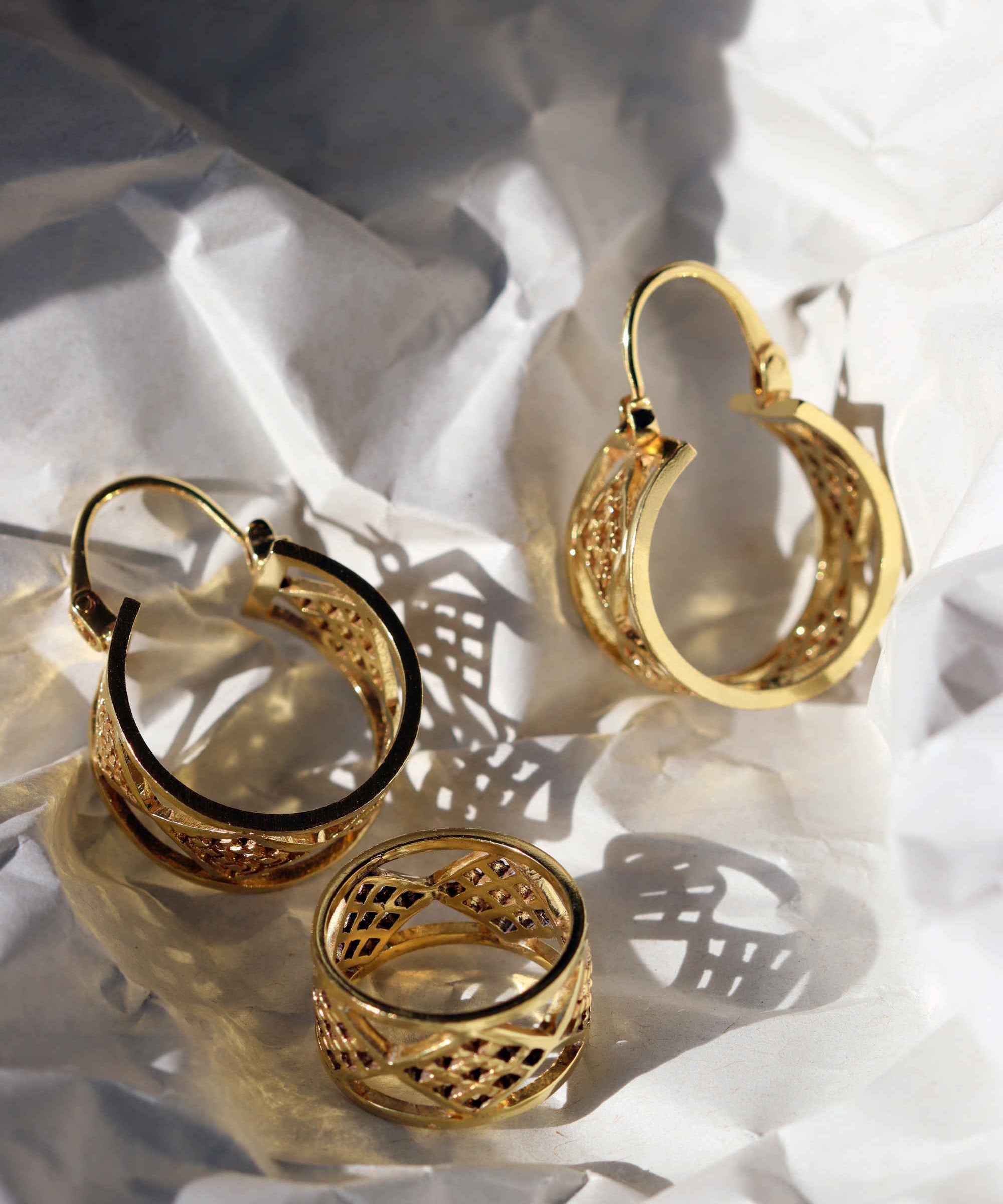 Zahak Castle Handcarved Hoop Earrings | Sustainable Jewellery by Ottoman Hands