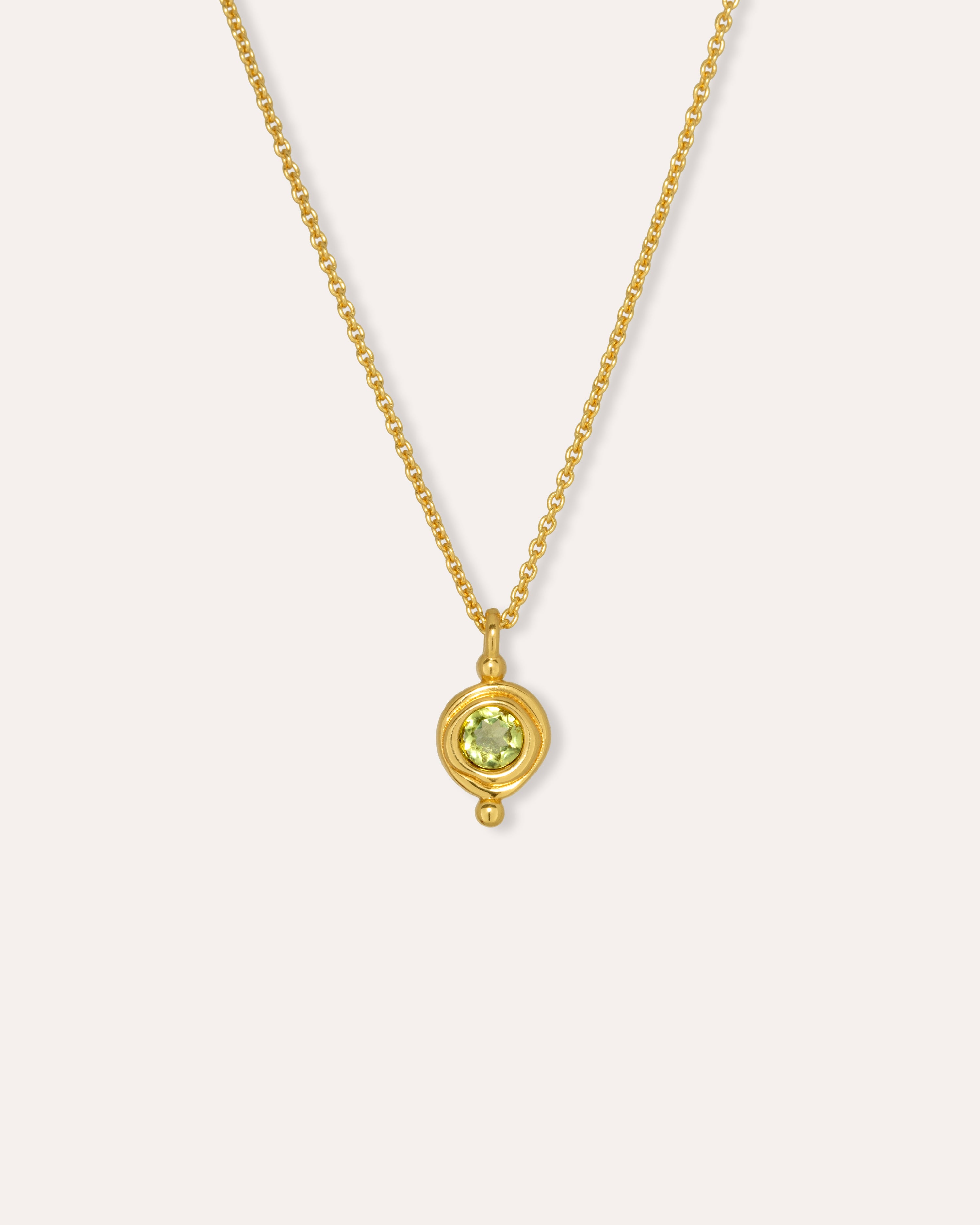 Birthstone pendant necklaces for women by ottomanhands - 18ct gold plated 10 August Birthstone Pendant Necklace