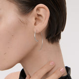 Aegina Sterling Silver Pull Through Hoop Earrings | Ottoman Hands Jewellery