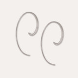 Aegina Sterling Silver Pull Through Hoop Earrings