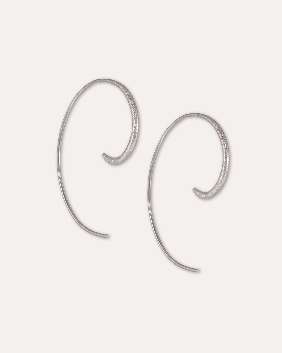 Aegina Sterling Pull Through Hoop Earrings