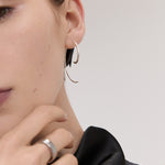 Aegina Sterling Silver Pull Through Hoop Earrings | Ottoman Hands Jewellery