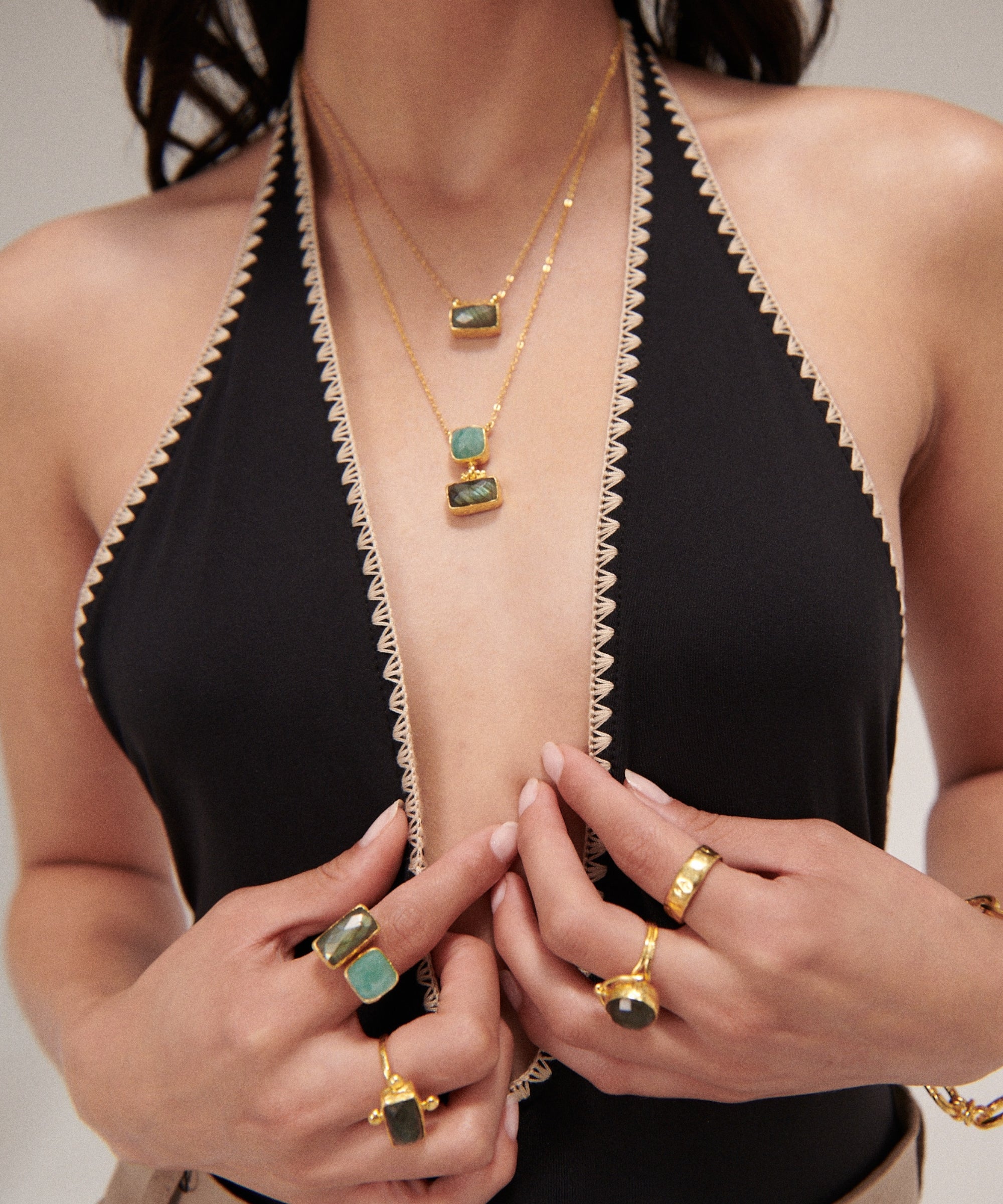 Alessa Labradorite Pendant Necklace | Sustainable Jewellery by Ottoman Hands