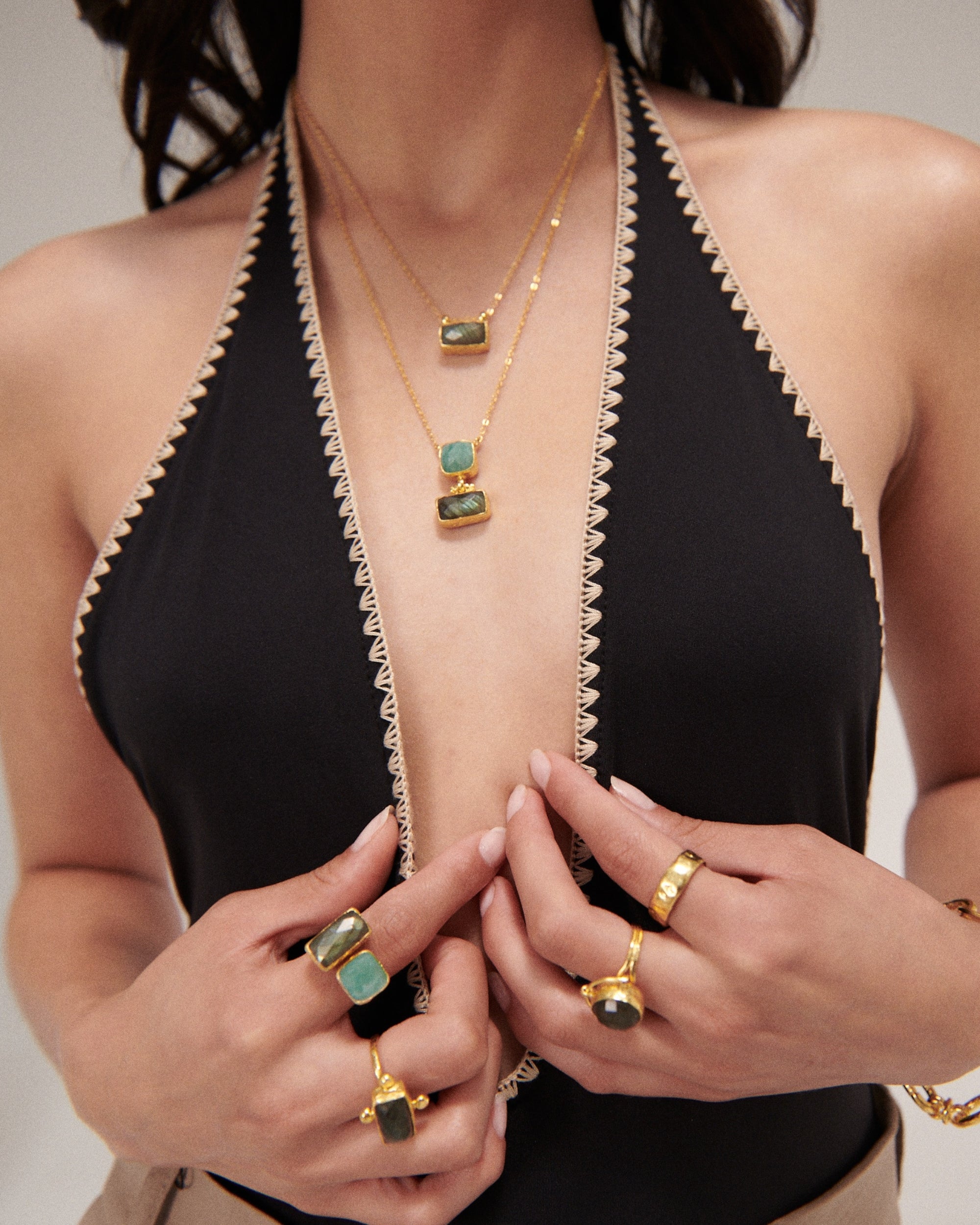 Alessa Labradorite Pendant Necklace | Sustainable Jewellery by Ottoman Hands