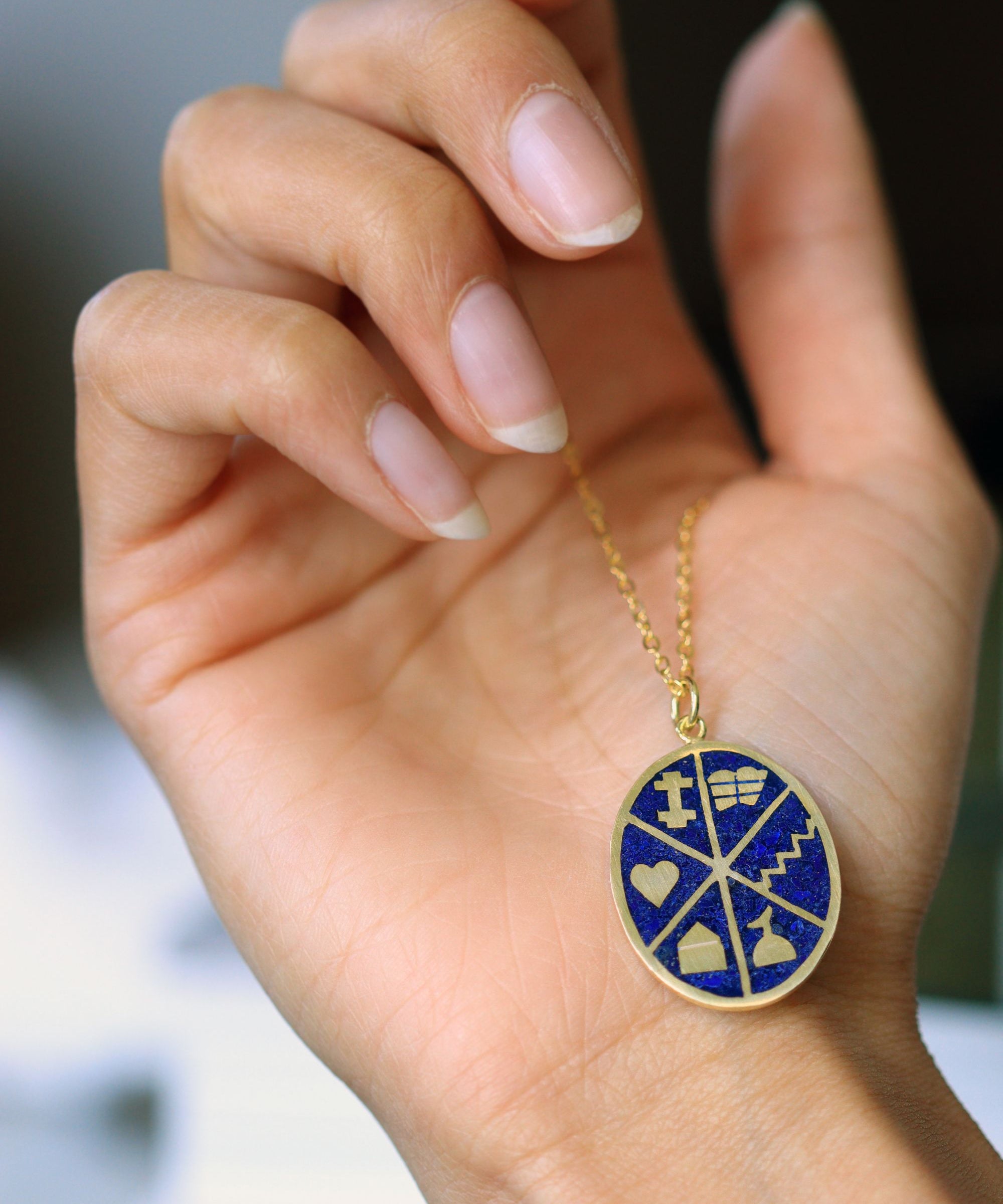 Alive Life Lapis Pendant Necklace | Sustainable Jewellery by Ottoman Hands