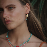 Angelica Hand and Evil Eye Huggie Earrings | Sustainable Jewellery by Ottoman Hands