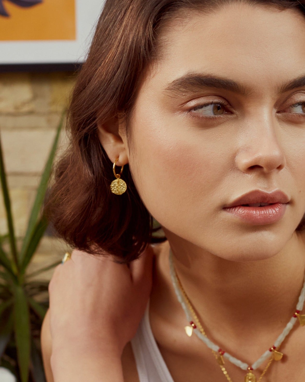 Angitia Snake Hoop Earrings