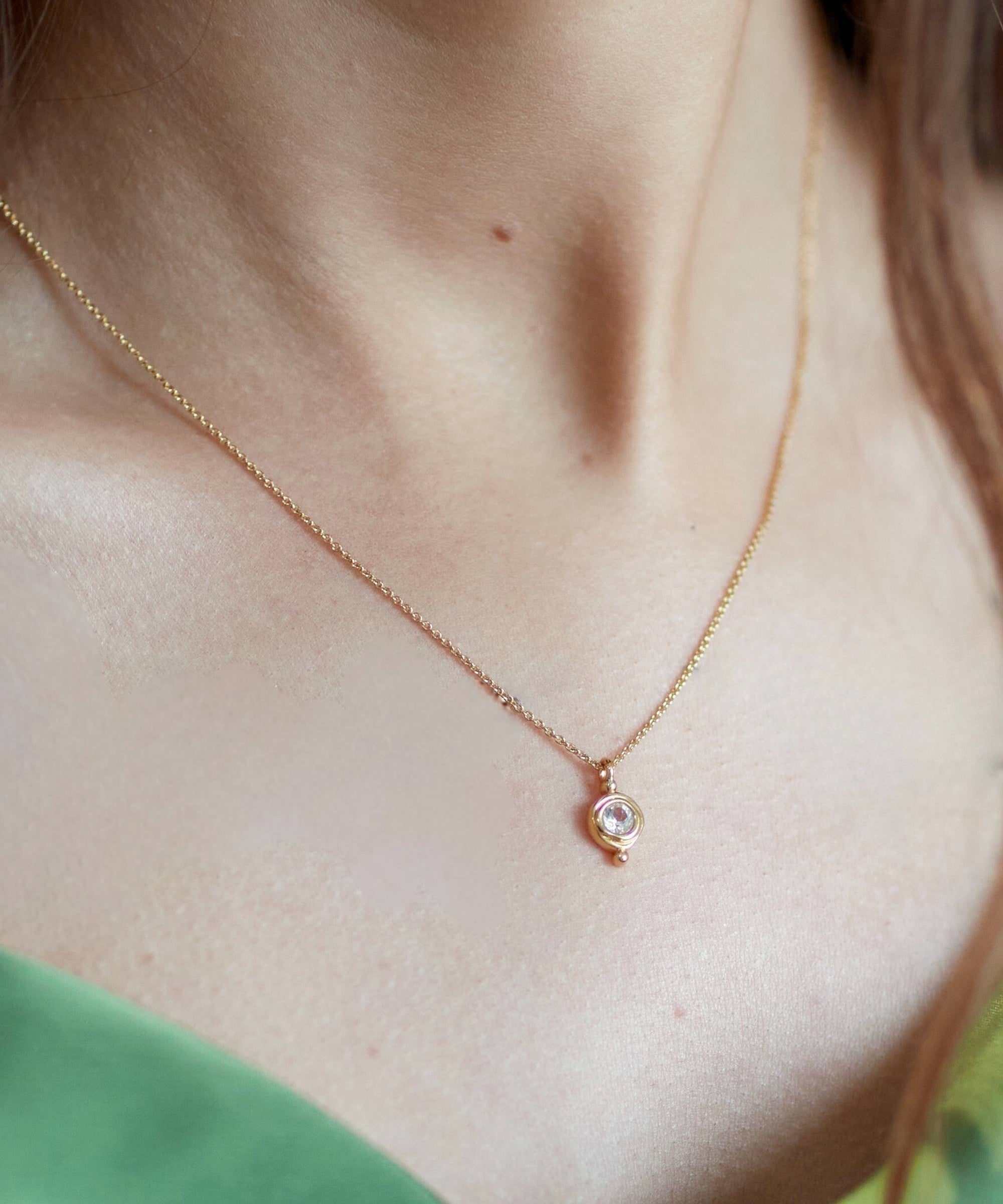 April Birthstone Pendant Necklace | Ottoman Hands Jewellery