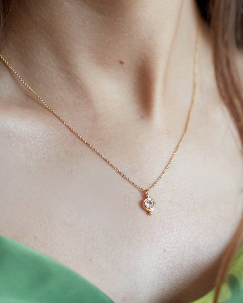 April Birthstone Pendant Necklace | Sustainable Jewellery by Ottoman Hands