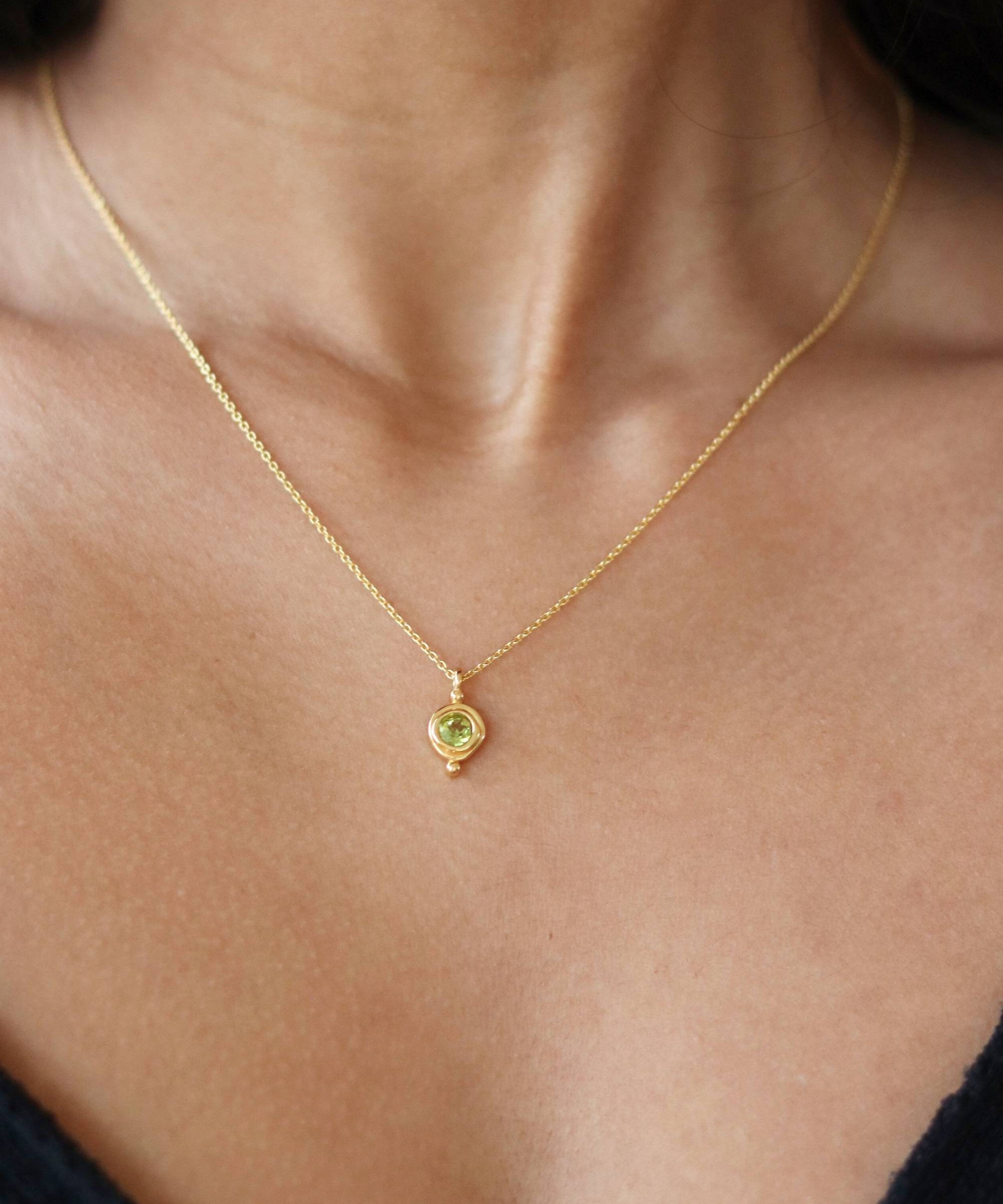 August Birthstone Pendant Necklace | Ottoman Hands Jewellery