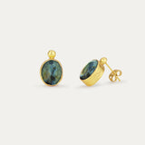 Aurelia Labradorite Stud Earrings | Sustainable Jewellery by Ottoman Hands
