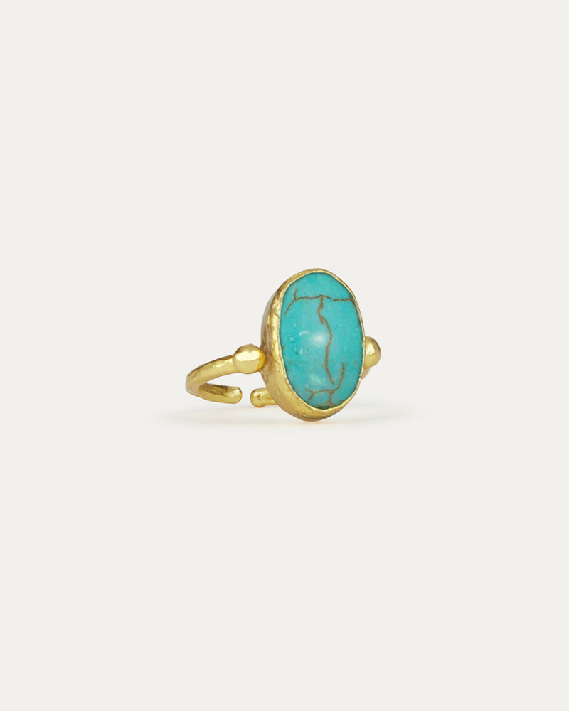Aurelia Turquoise Cocktail Ring | Sustainable Jewellery by Ottoman Hands