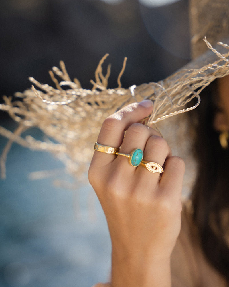 Aurelia Turquoise Cocktail Ring | Sustainable Jewellery by Ottoman Hands
