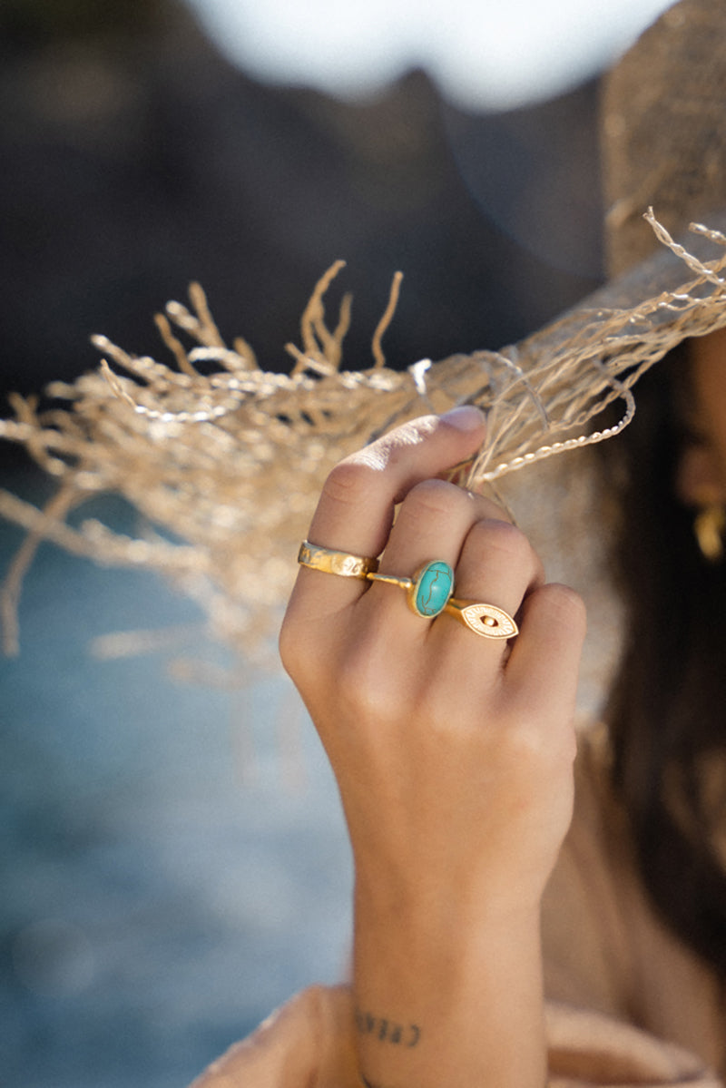 Aurelia Turquoise Cocktail Ring | Sustainable Jewellery by Ottoman Hands