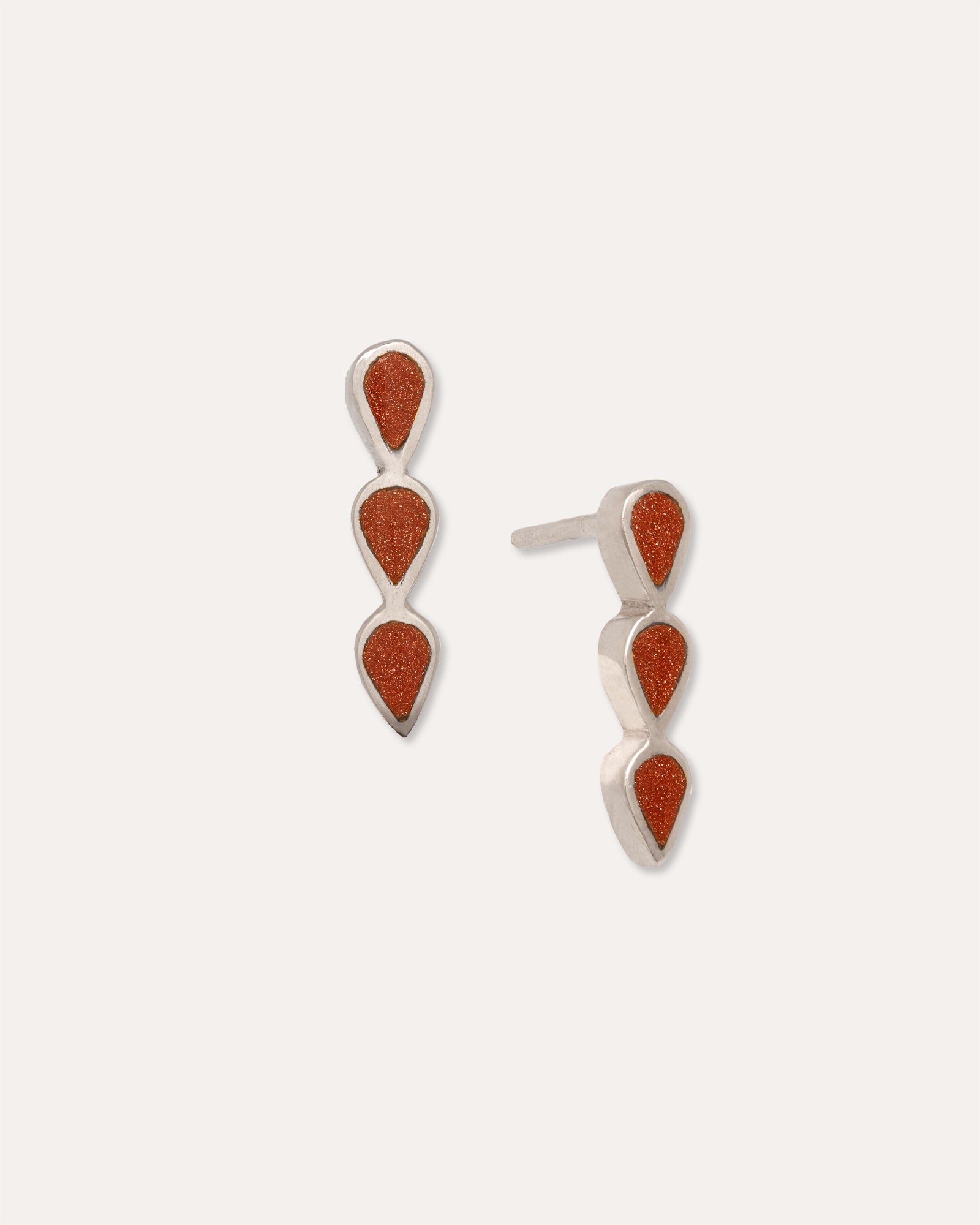 Aventurine Stud Earrings | Sustainable Jewellery by Ottoman Hands