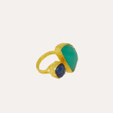 Avery Lapis and Aqua Chalcedony Cocktail Ring | Sustainable Jewellery by Ottoman Hands