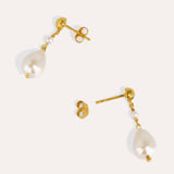 Kyra Pearl Drop Stud Earrings