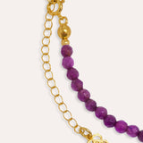 Felice Purple Jade and Turquoise Beaded Necklace | Sustainable Jewellery by Ottoman Hands
