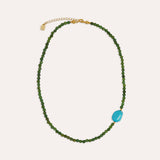Felice Green Jade and Turquoise Beaded Necklace | Sustainable Jewellery by Ottoman Hands