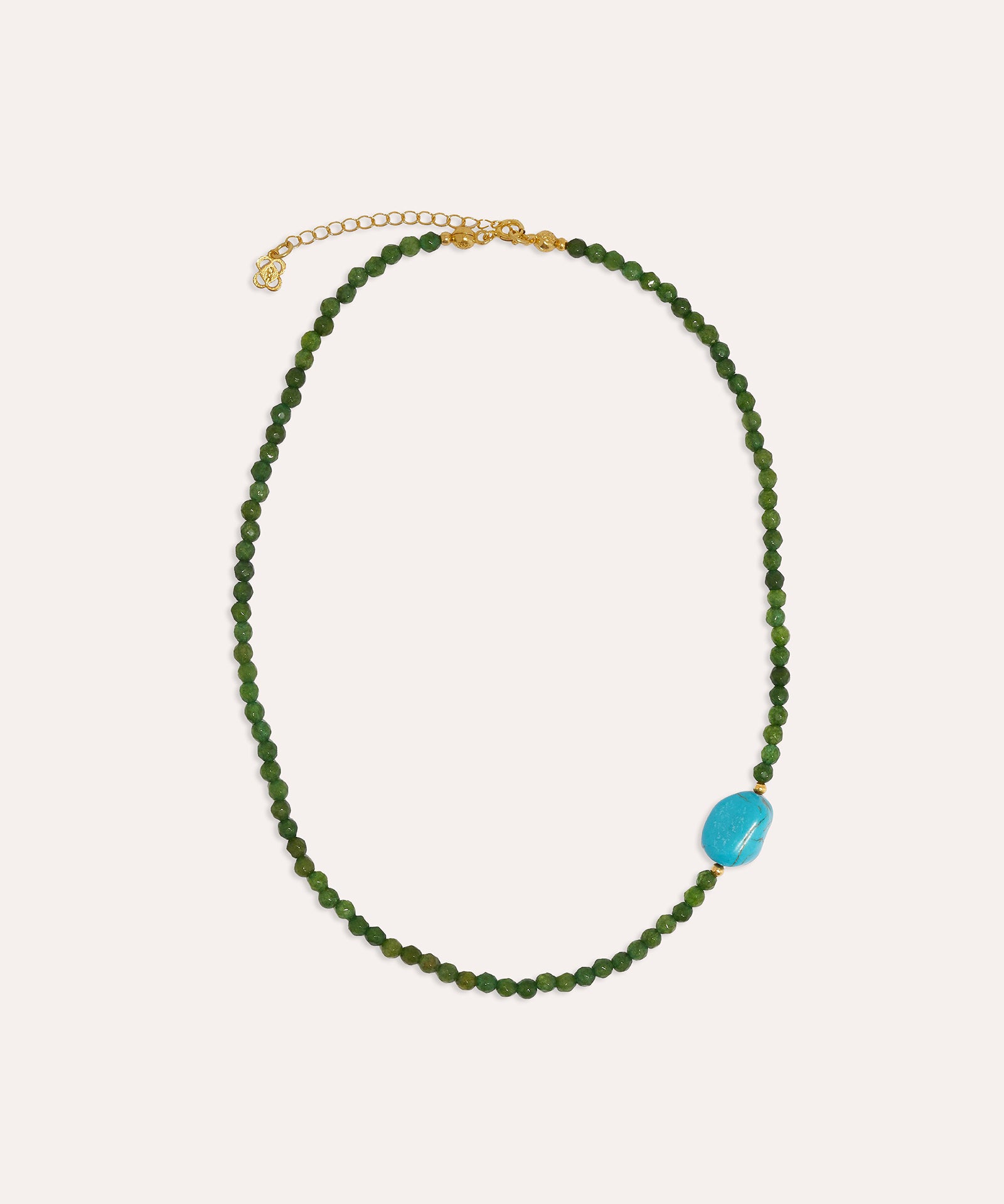 Felice Green Jade and Turquoise Beaded Necklace | Sustainable Jewellery by Ottoman Hands