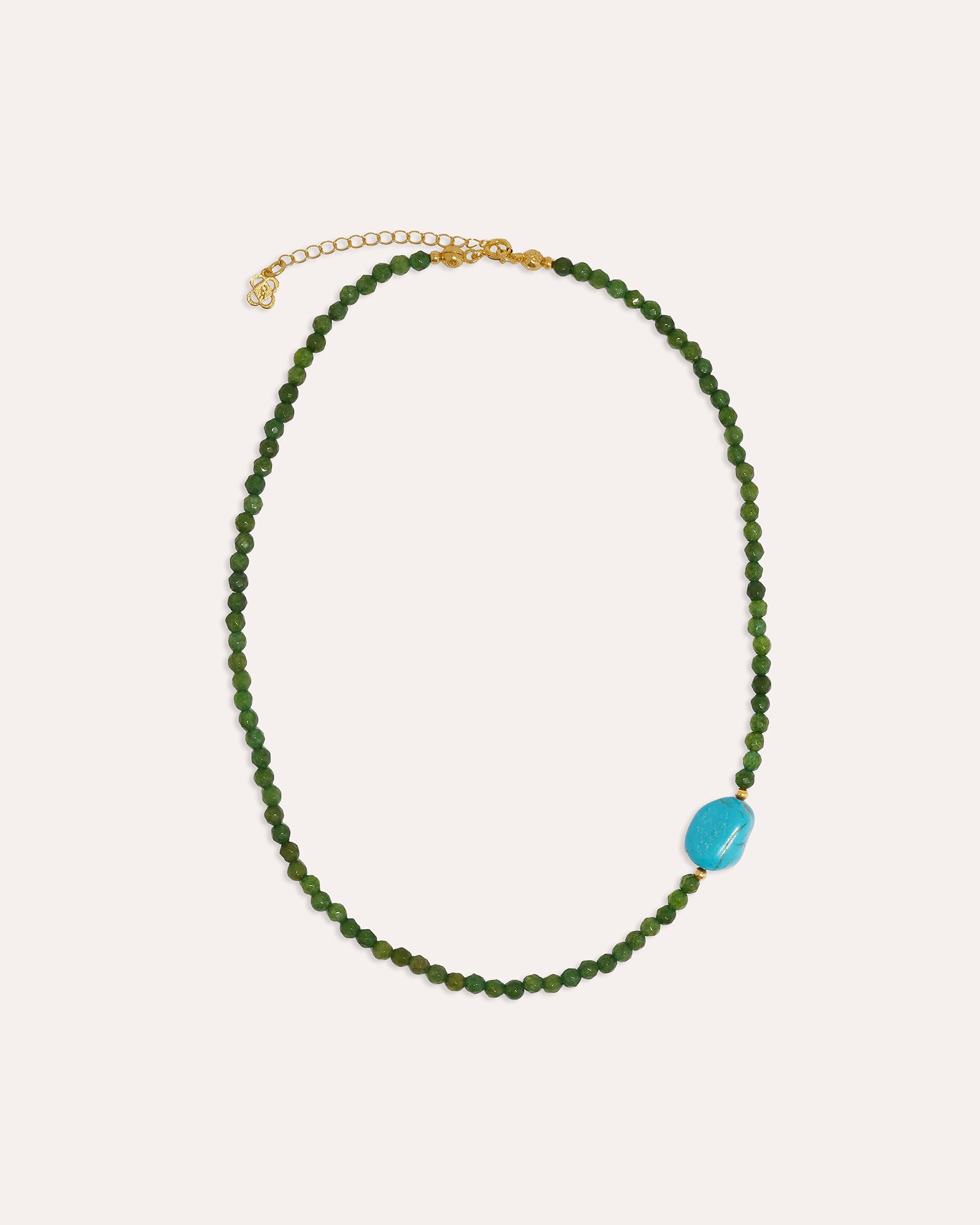 Felice Green Jade and Turquoise Beaded Necklace | Sustainable Jewellery by Ottoman Hands
