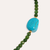 Felice Green Jade and Turquoise Beaded Necklace | Sustainable Jewellery by Ottoman Hands