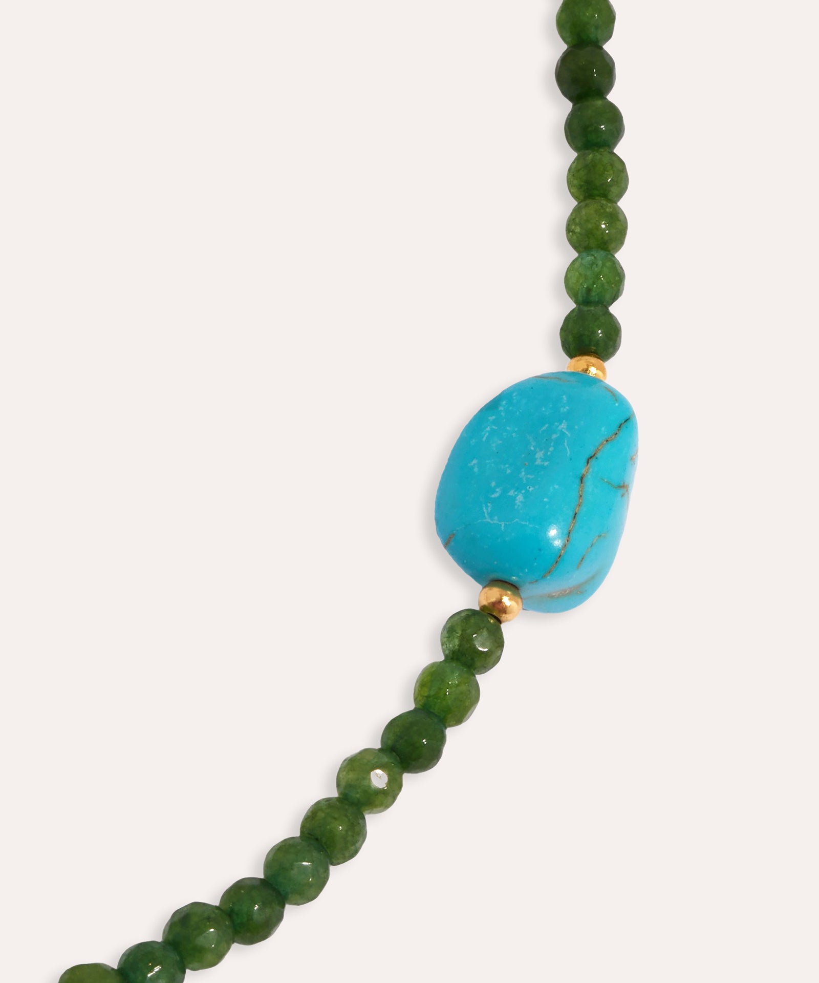 Felice Green Jade and Turquoise Beaded Necklace | Sustainable Jewellery by Ottoman Hands